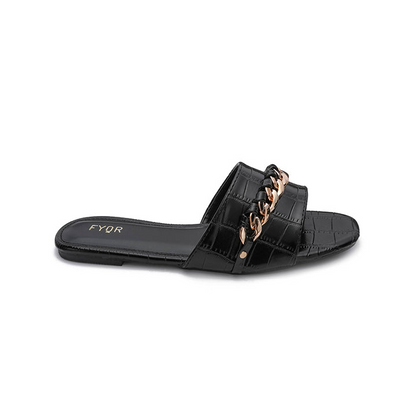 Chain Detailed Slide Sandal