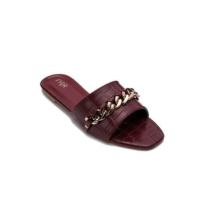 Chain Detailed Slide Sandal