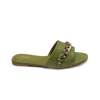 Chain Detailed Slide Sandal