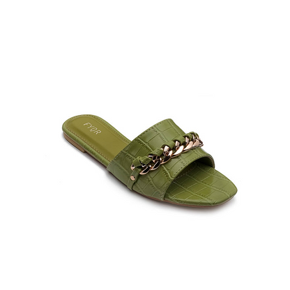 Chain Detailed Slide Sandal
