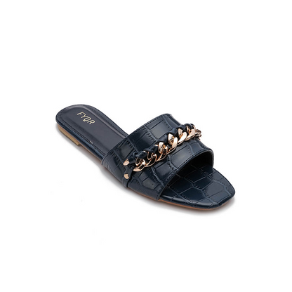 Chain Detailed Slide Sandal