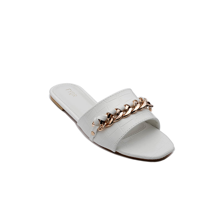 Chain Detailed Slide Sandal